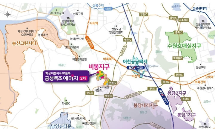 입지환경에 대한 설명 하는 지도